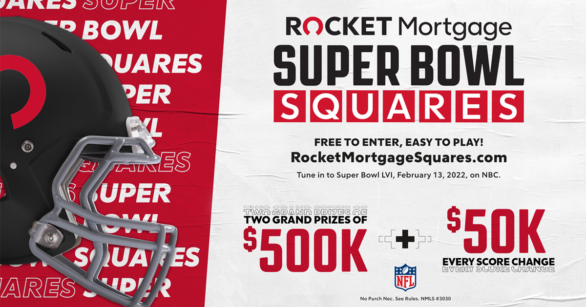 Entries Now Open for Third Annual Rocket Mortgage Super Bowl Squares